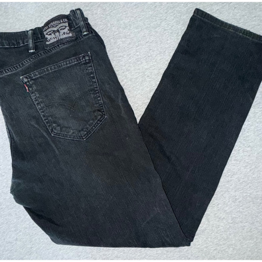 Levi 541 Mens Athletic Taper Jeans Black Wash Size 38x34 Very Soft Buttery Feel